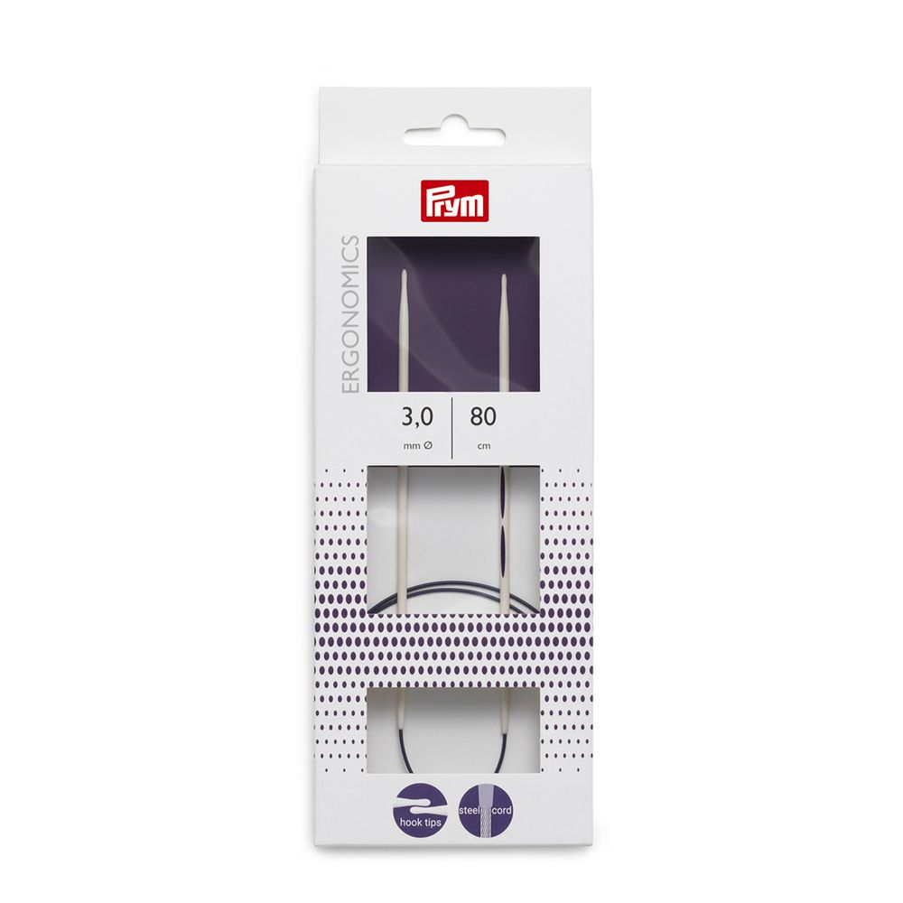 Спицы круговые Prym Ergonomics ⌀3,0 мм, 80 см
