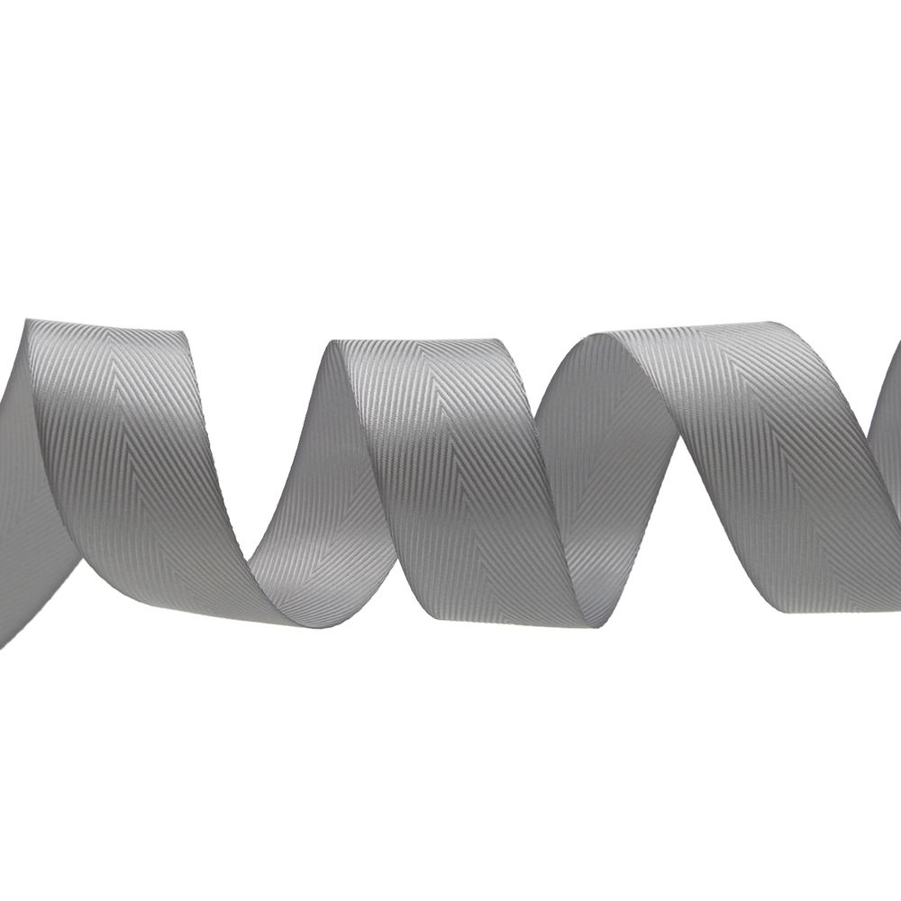 Лента декоративная ёлочка 40.0 мм / 20±1 метров, 43 св.серый