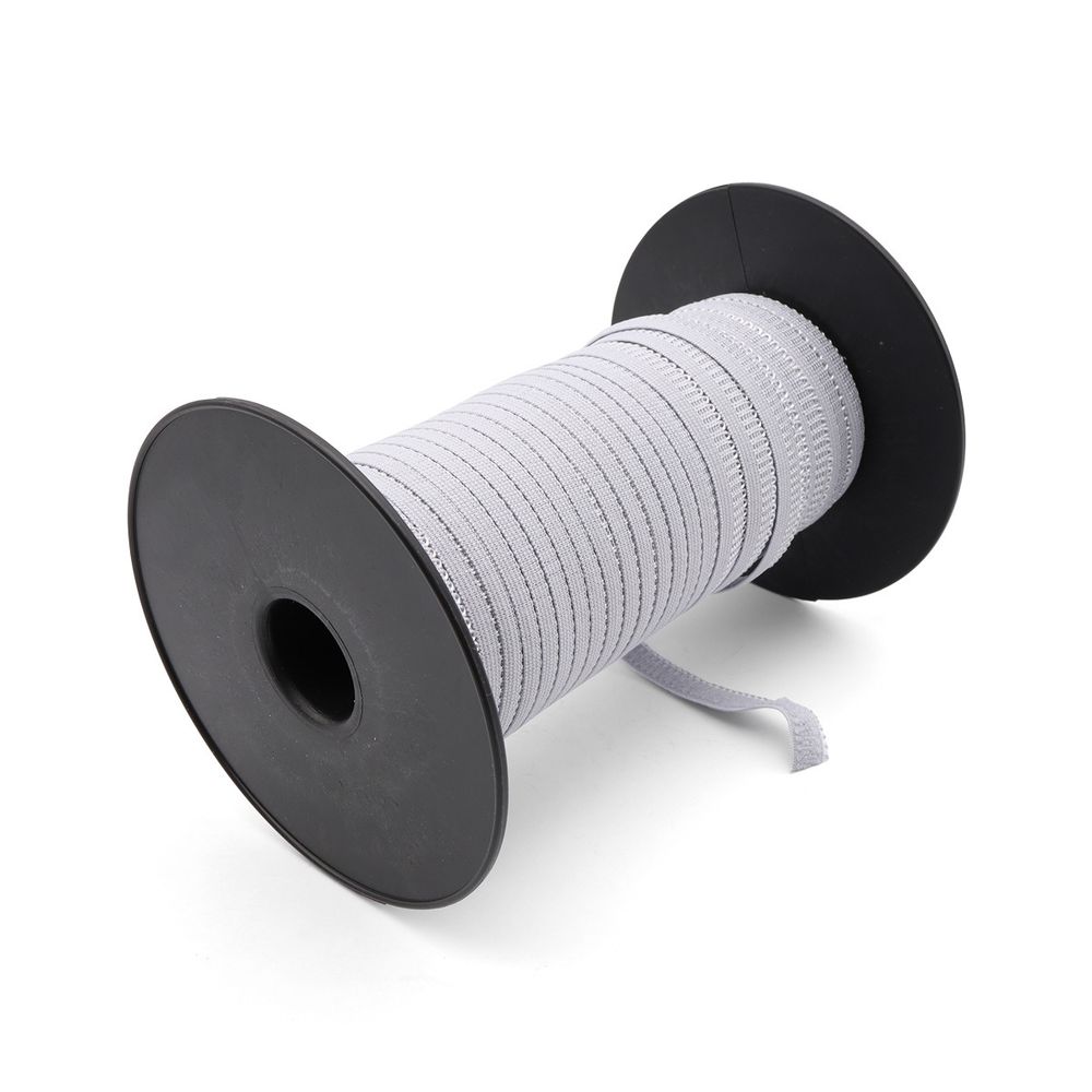 Резинка бельевая (ажурная) 10.0 мм / 50 метров, св.серый, 0310/49