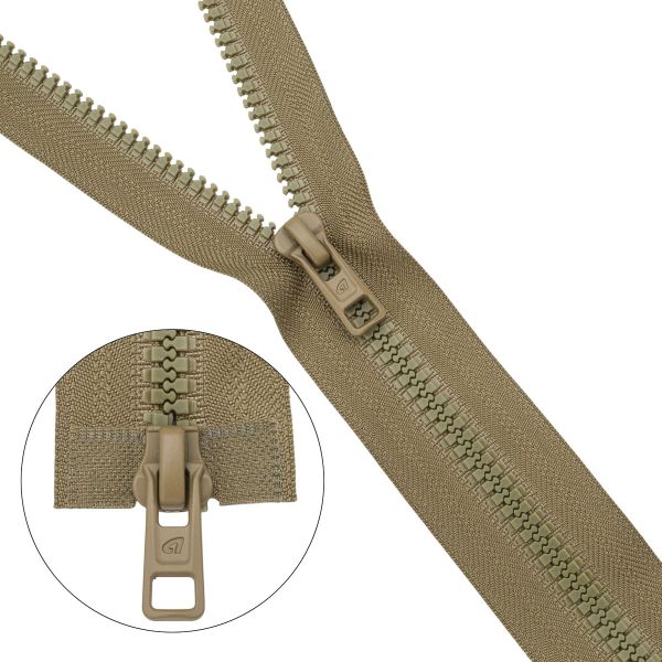 Молния трактор Arta Т6 (6 мм) 2 зам., разъем., 75 см, (2077), A342 фисташковый, НОВЫЙ МАТОВЫЙ ЗАМОК, уп.50 штук