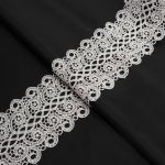 Кружево гипюр (плетёное) 75 мм / 13.7 метров, белый, 3AR1300