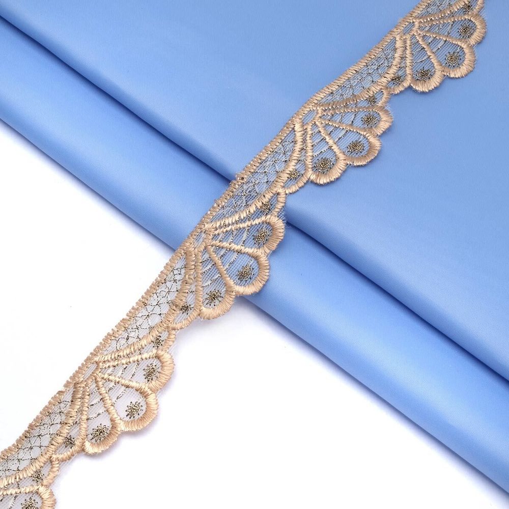 Кружево гипюр (плетёное) 30 мм / 13.7 метров, (интерьерное) бежевый, 3AR2334