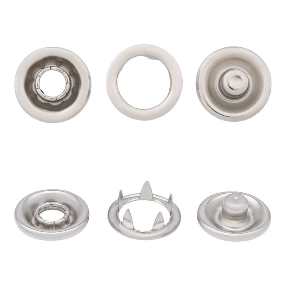 Кнопка рубашечная (джерси) открытая ⌀9.5 мм, ≈1440 шт, МЕТАЛЛ, никель, NEW STAR