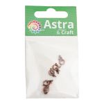 Замок для бус кольцо с ответной частью, 9 мм, 5 шт/упак, Astra&Craft (медь), 4AR2041