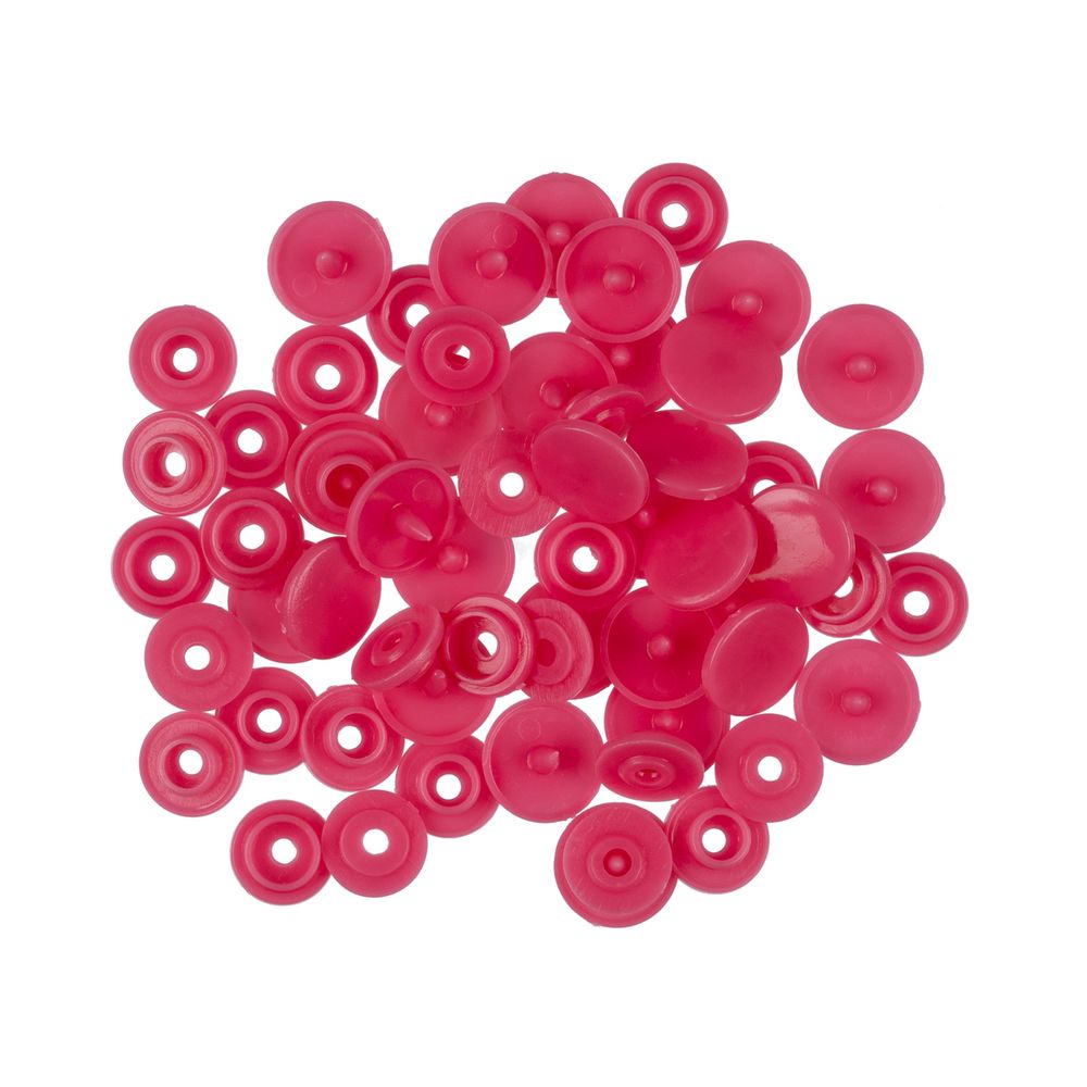 Кнопка рубашечная установочная пластик ⌀10 мм, 15 шт, 010 ярко розовый, Micron POM-10