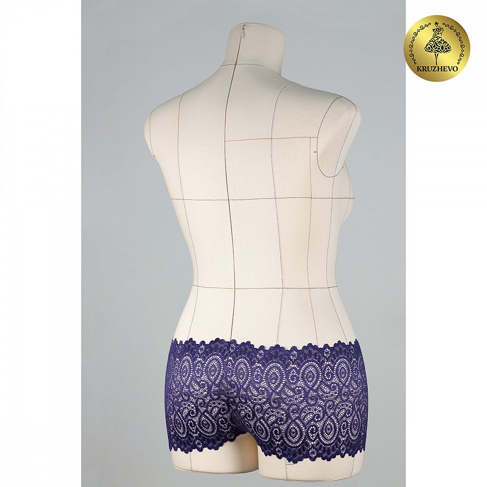 Кружево эластичное (стрейч) L1351 180мм цв.14 сиреневый, 25 м, Kruzhevo