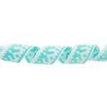 Лента (тесьма) жаккардовая 24.0 мм / 25 метров, Орнамент для северных народов, рис 9674 белый/тополевый, Gamma С3772