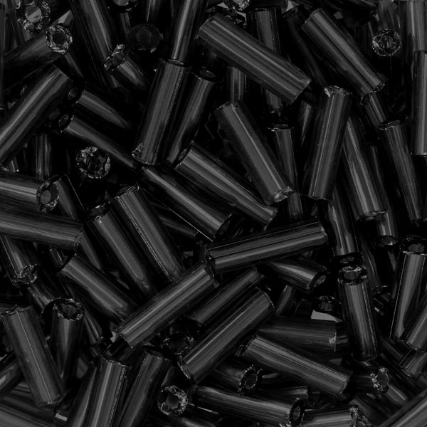 Бисер стеклярус Zlatka 100 г (10х10 г), №0049 черный GG