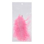 Перья страуса декоративные 20-25см, 10 шт в упак, розовый