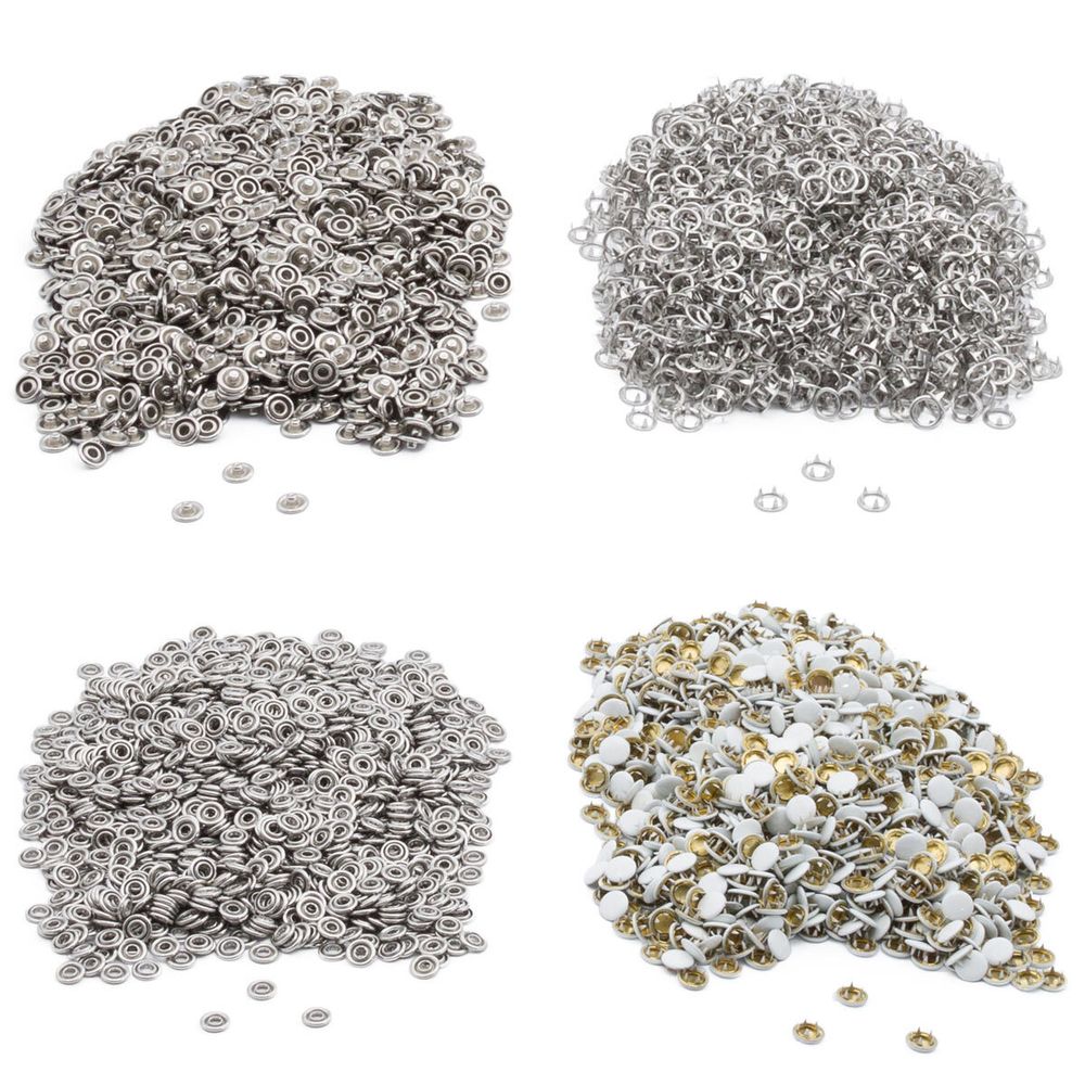 Кнопка рубашечная (джерси) закрытая ⌀7.8 мм, ≈1440 шт, МЕТАЛЛ, эмаль, 101 белый глянцевый, NEW STAR