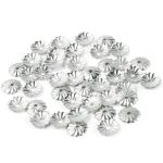 Шапочка для бусин, 5мм 50 шт в упак, Астра, Серебро
