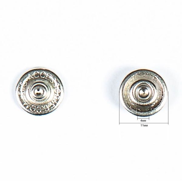 Часть кнопки рубашечной ⌀11 мм (C-часть), никель, 100 шт, S090525, BIG