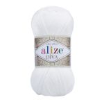 Пряжа Alize (Ализе) Diva / уп.5 мот. по 100 г, 350м, 055 белый A