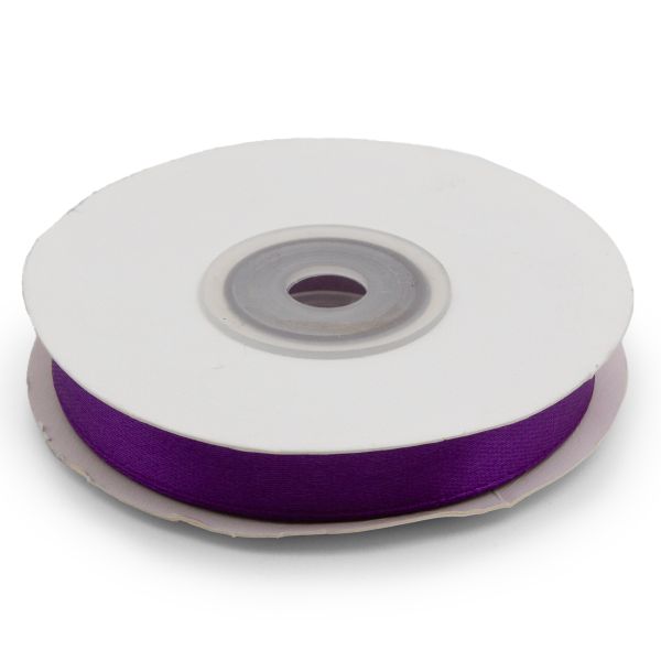 Лента атласная 1-сторонняя 12.0 мм / 22.86±1 метров, 171 т. фиолетовый, Globus