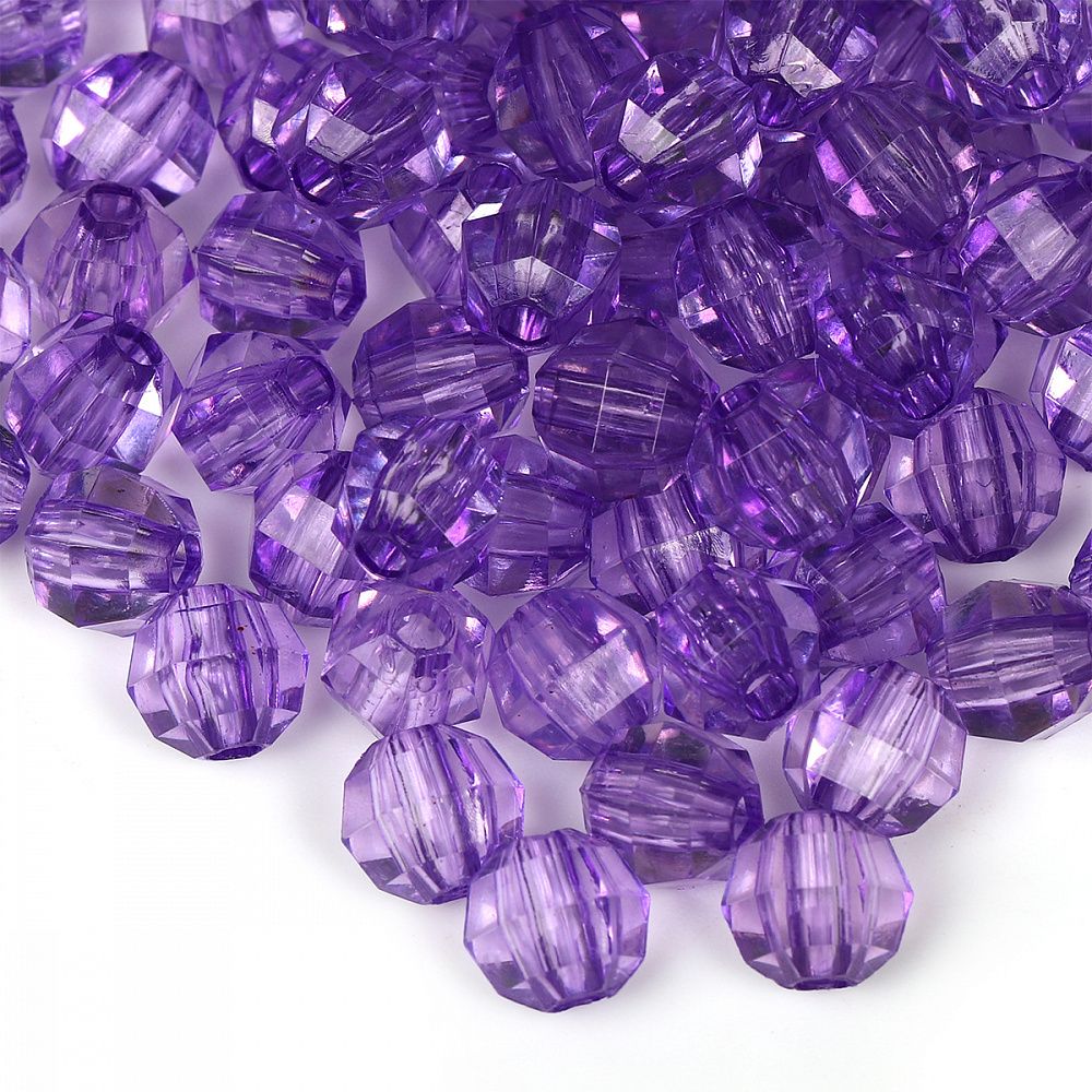 Бусины акрил ⌀10 мм, MG.3244-05, цв.05 св.сиреневый, 500 г, Magic4Hobby