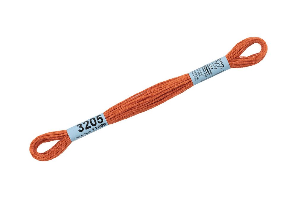 Мулине Gamma 100% хлопок, цв.3205 св.коричневый, 24 мотка по 8 метров