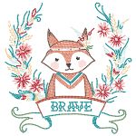 Алмазная (кристальная) мозаика Фрея, постер Храбрый лис, 30х30 см