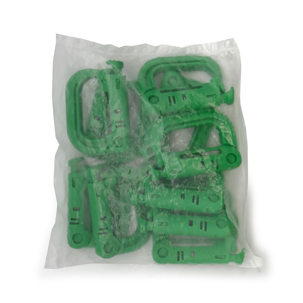 Карабин 35мм зеленый, 10 шт