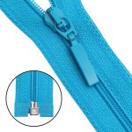 Молния спираль (витая) Arta Т5 (5 мм) 1 зам., разъем., 70 см, цв. 549 бирюза, уп.5 шт