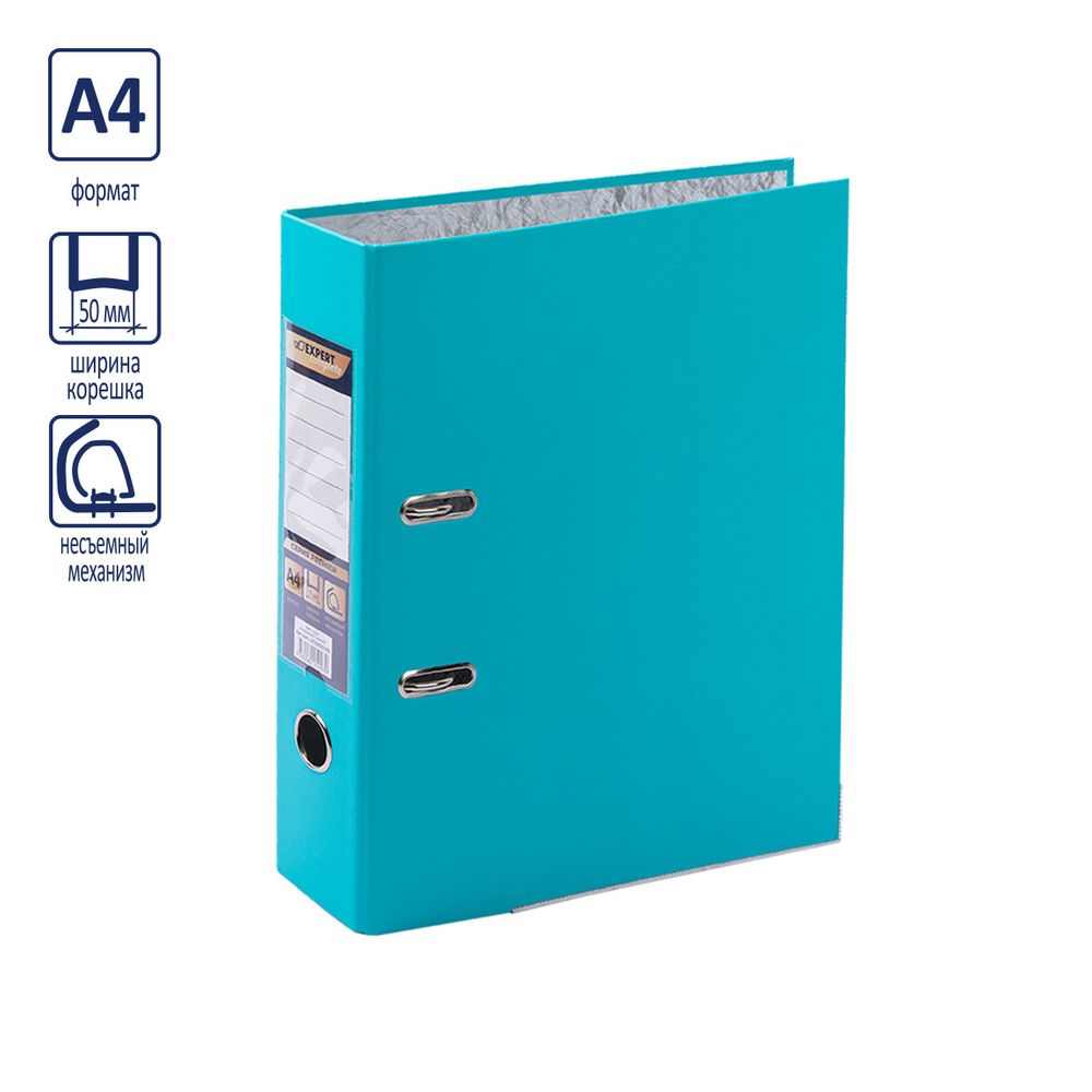 Регистратор PVC, мет.уг. 50 мм, 10 шт, Premier A4 арочный механизм, изумрудный EC10221105, Expert Complete