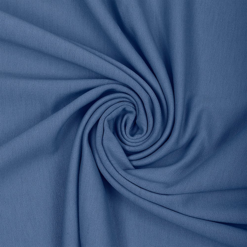 Футер 2-нитка петля поливискоза стрейч 220 г/м², 160 см / 35 метров, ФУТ2Х.TBY.ПЭ-ВИС.55, цв.55 джинс