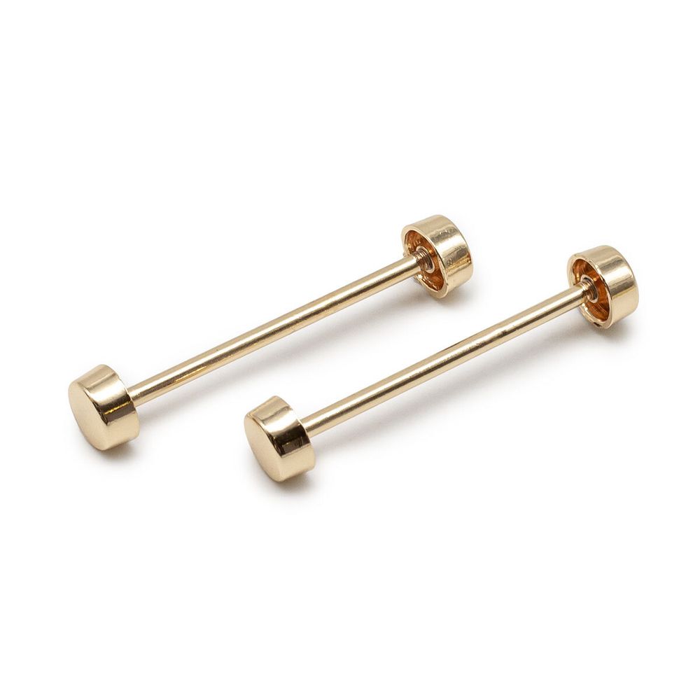 Шпилька для сумки металл L-40мм/10мм с таблеткой ⌀10мм, золото ГР, 66782, 10 шт