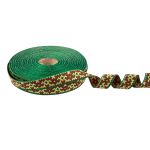 Лента (тесьма) жаккардовая 18.0 мм / 25 метров, Орнамент для северных народов, рис 9692 зеленый/желтый/красный (№9), Gamma С3771