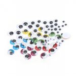 Глаза круглые бегающие 5-12 мм, цв.МИКС уп.280 шт