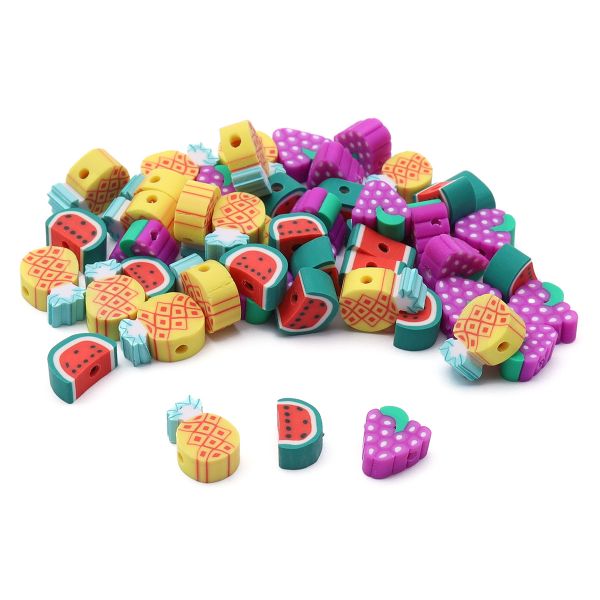 Бусины полимерная глина набор Летний фруктовый микс, 50 шт, Astra&Craft, ZZ1437-1