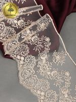 Кружево на сетке 130 мм / 9 метров, TR.BL.40466, бежевый