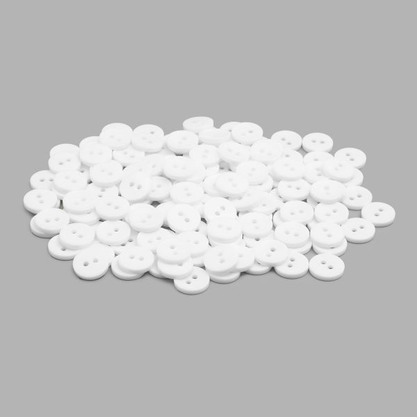 Пуговицы 2 прокола 18L, 11 мм, (White (белый)), NE74, 144 шт