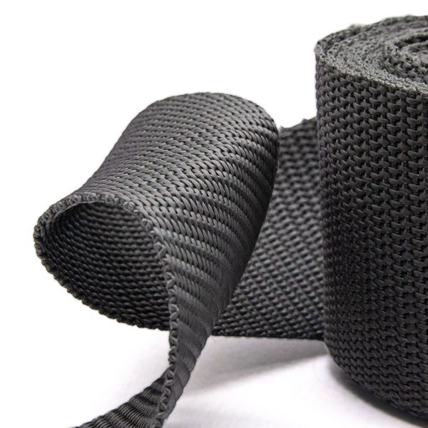 Стропа (ременная лента) 50 мм / 5х2.5 метра, толщ. 1.0 мм, [28 г/пог.м], 100% п/э, 33 серый