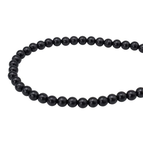 Бусины пластик ⌀6 мм, 50 г, круглые, Astra&Craft (619 черный), 1AL121-1