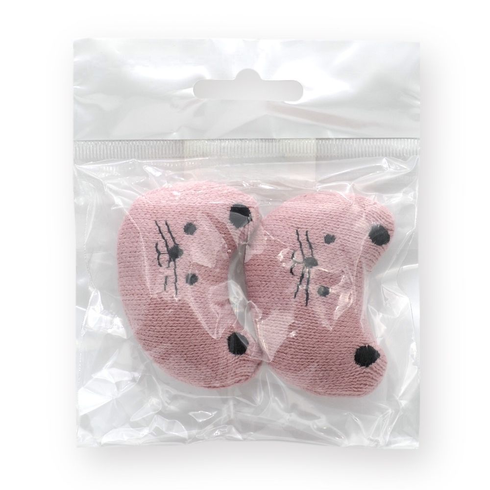 Нашивная декоративная кошка, 5х4см 2 штук (розовый), AR747