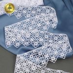 Кружево гипюр (плетёное) 45 мм, цв.02 белый, 9м, Kruzhevo