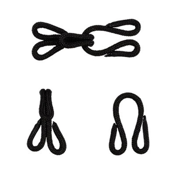 Крючок шубный обтяжной 15 мм, 10 шт, 02 черный, Gamma