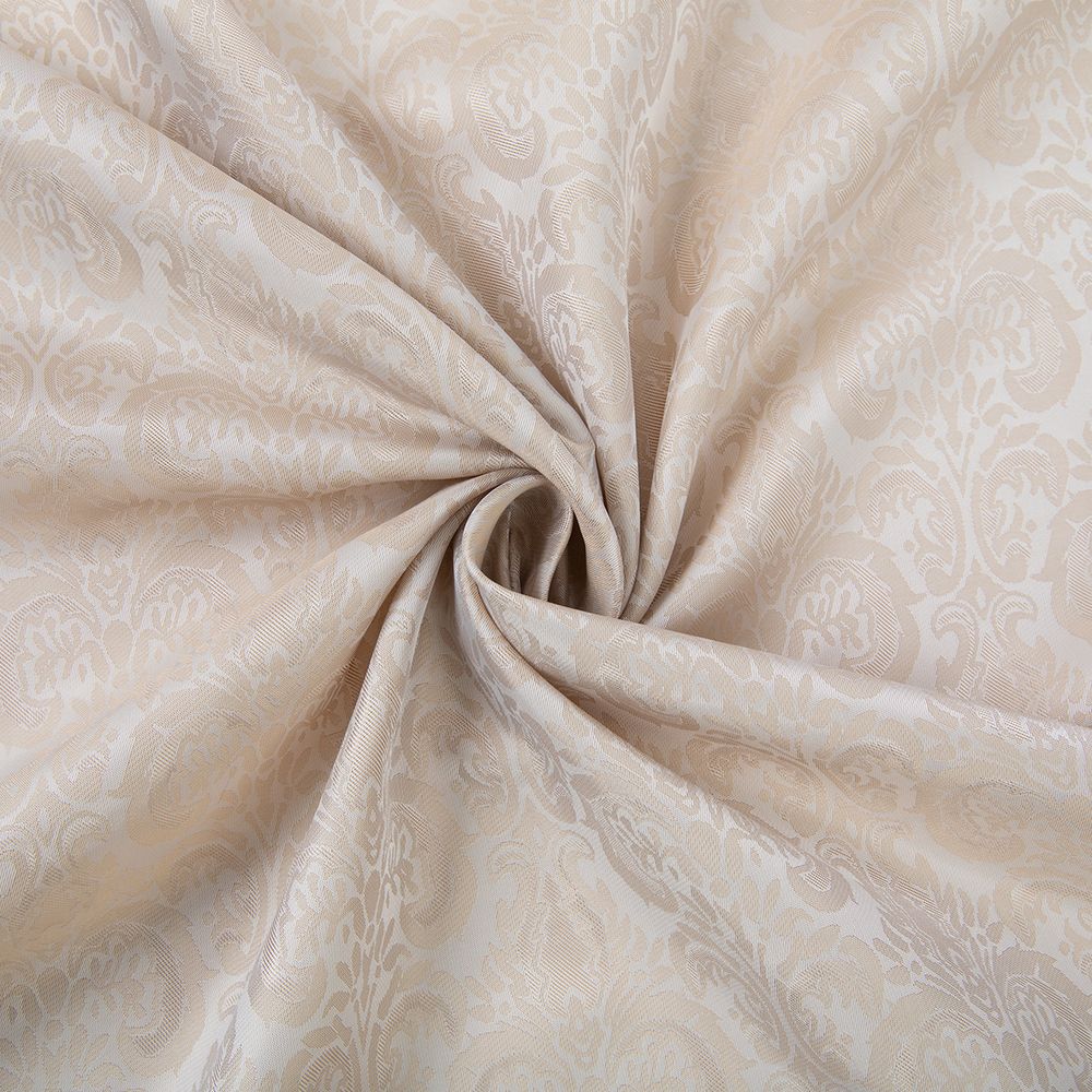 Ткань подкладочная (таффета) с рисунком 96 г/м², 100х145 см, 094 св.бежевый (орнамент), Gamma JTR