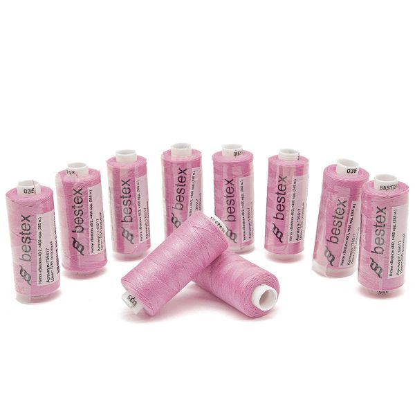Нитки швейные бытовые Bestex 40/2, 365 м (400 ярд) / 10 кат., 035 сахарная вата