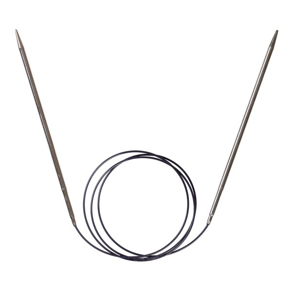 Спицы круговые ⌀4.0 мм, 100 см, 1 шт, серебристые, Prym 212146