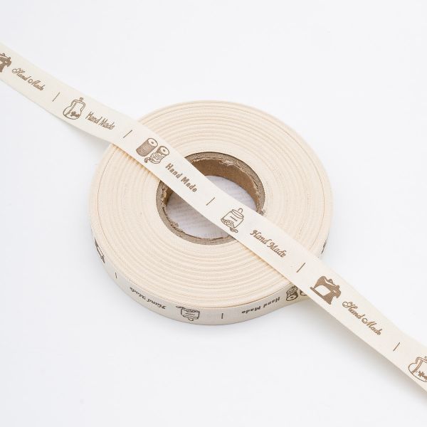 Лента декоративная х/б 15.0 мм / 25±1 метров, (Handmade-2)