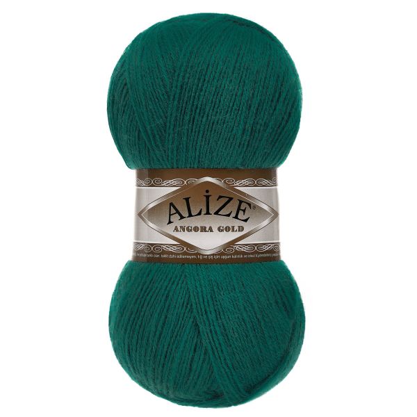 Пряжа Alize (Ализе) Angora Gold / уп.5 мот. по 100 г, 550м, 426 т.зелёный