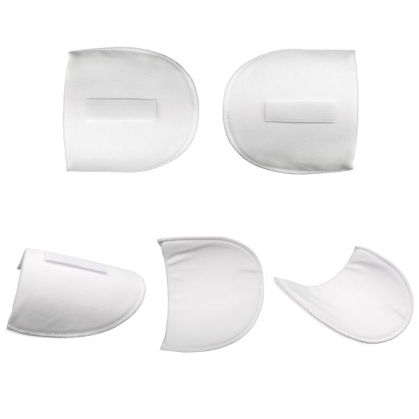 Плечевые накладки (подплечники) втачные на липучке 120х170х18 мм, с плотной обшивкой, белый, 50 пар