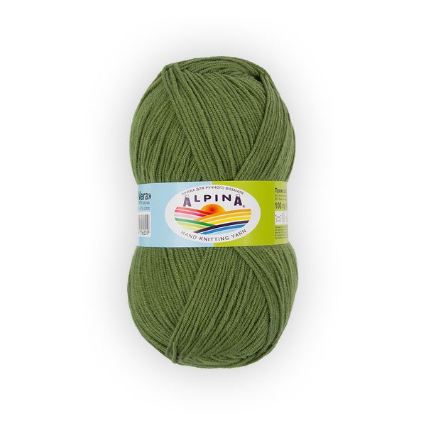 Пряжа Alpina Vera / уп.5 мот. по 100г, 280м, 41 зеленый