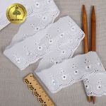 Кружево шитьё 5.5 см, цв.001 белый, уп.2,5м, Kruzhevo