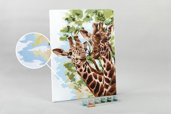 Картина по номерам Фрея, Жирафы в саванне, 40х30 см