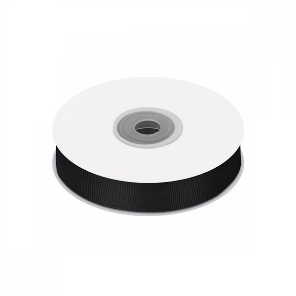 Лента репсовая (в рубчик) 20.0 мм цв. 030 черный уп.22.86м (±1м)