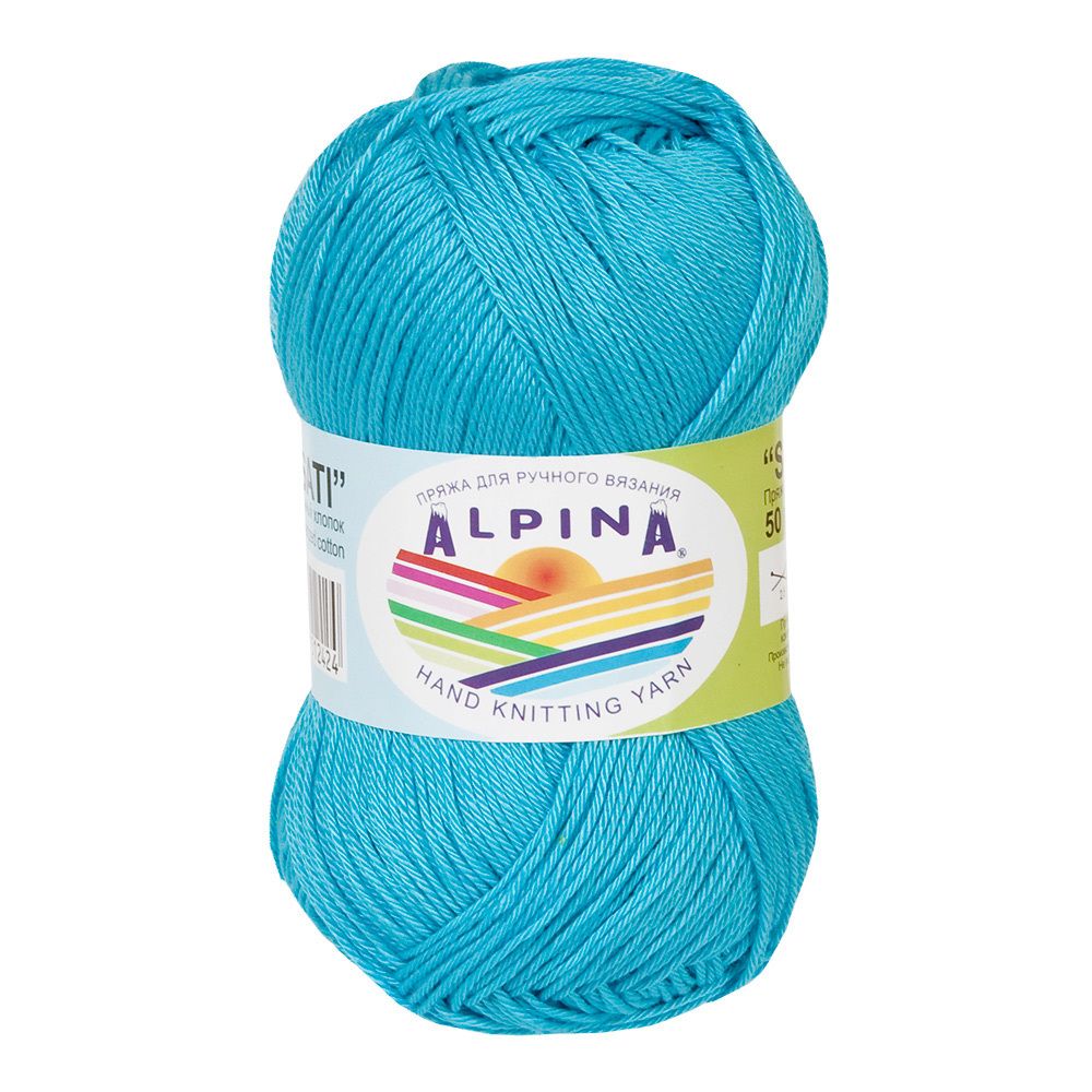 Пряжа Alpina Sati / уп.10 мот. по 50г, 170м, 115 яр.голубой