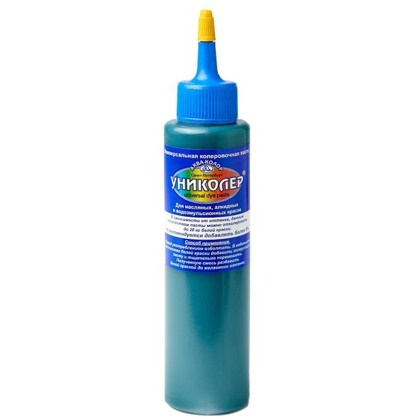 Универсальная колеровочная паста Униколер 100 мл, 1 шт, № 12 изумрудный С4212, Аква-колор, С4212