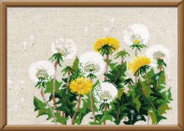 Набор для вышивания нитками Риолис, Одуванчики 30х21 см