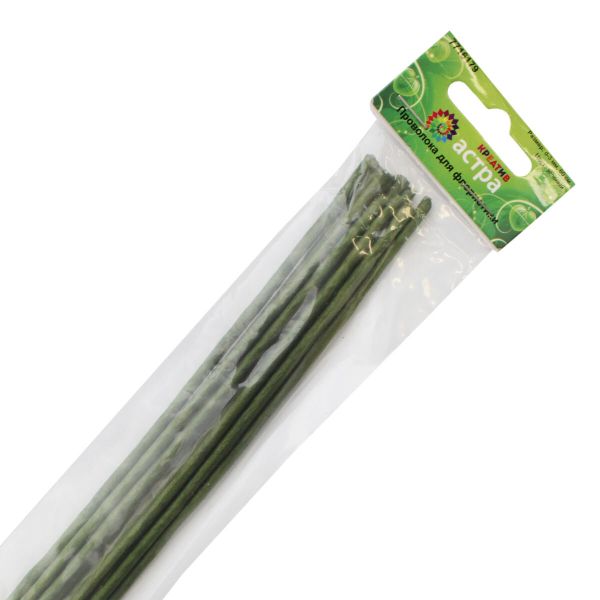 Проволока флористическая 3,00 мм, 60 см, 10 шт Astra&Craft, зеленый